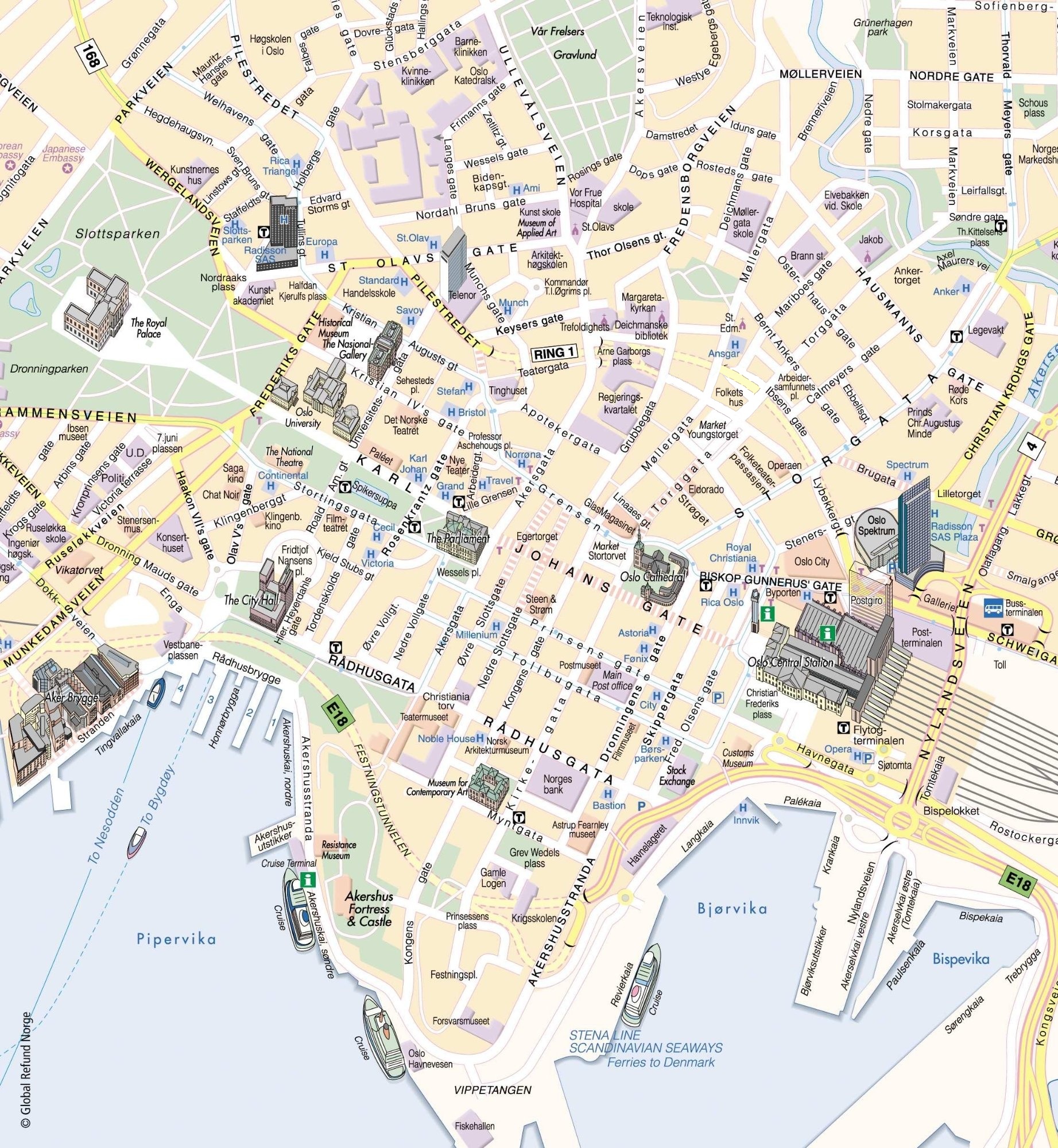 Kart over Oslo