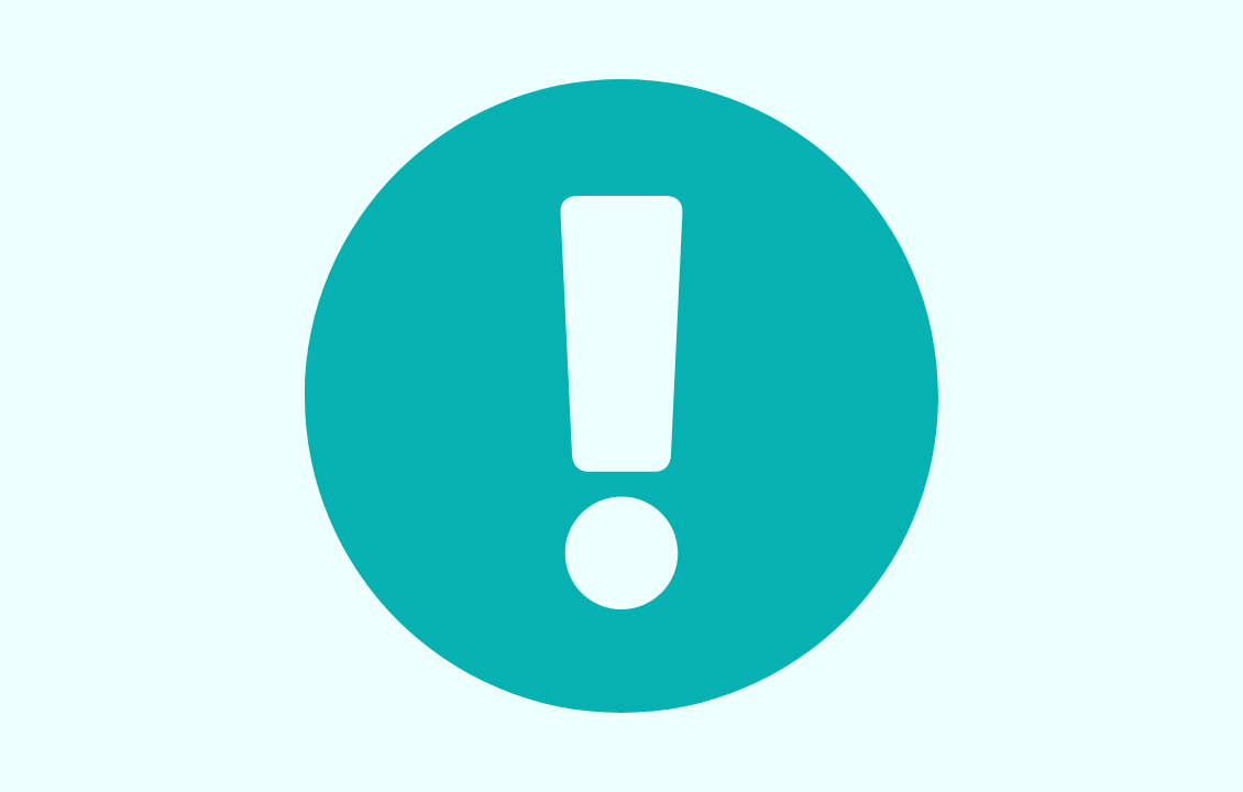 Et utropstegn i en sirkel som illustrerer et varsel