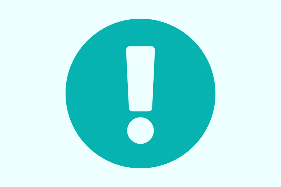 Et utropstegn i en sirkel som illustrerer et varsel